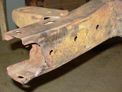 1976 Ford Bronco - It took a few cutoff wheels & some chiselling to get the remains of the bumper off, but it's gone now. Just some torch slag on the RHS oute…