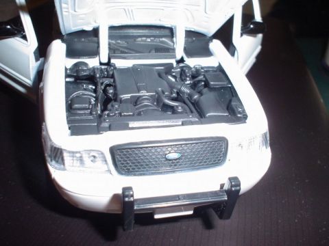 1998 Ford Crown Victoria - My First Mini tricky Vicky Model project whited out version plan on painting some silver under the hood