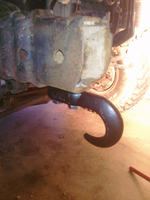 1995 Ford Bronco - A tow hook is mounted to the vehicle's frame, ready for towing or recovery operations.