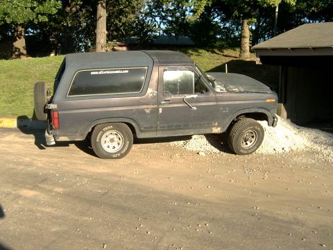 1982 Ford Bronco - This Ford Bronco appears to be from the early 1980s, possibly a 1980 model, with visible wear.