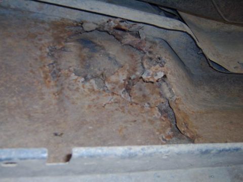 1982 Ford Bronco - a hole in the floor on the passenger side
