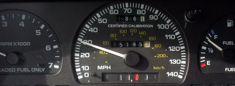 The new speedometer in action! Not much, but it works!