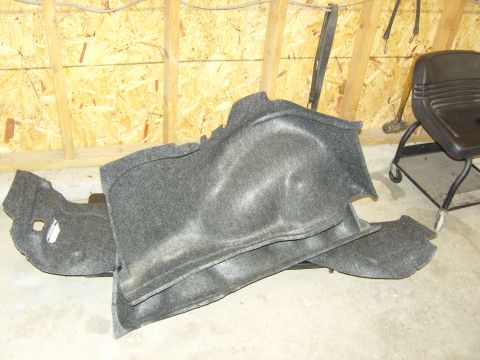 2007 Ford Mustang - Car trunk liner shown in a garage setting.