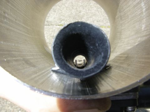 1990 Ford Bronco - View through the intake tube of a mass air sensor.