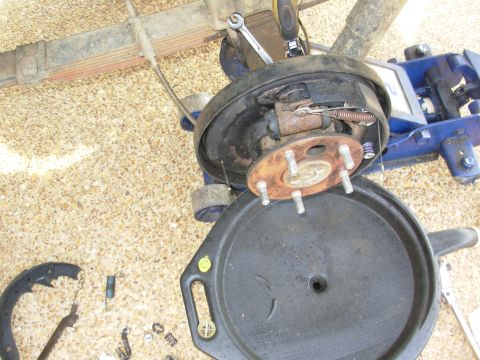 1975 Ford Bronco - We're finally getting around to the root cause. It took longer to bleed than to swap the wheel cylinder.
