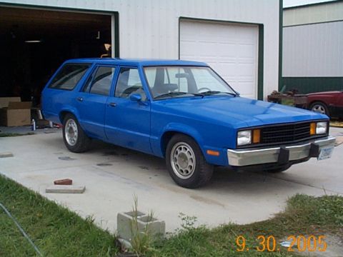 1982 Mercury Zephyr - This blue station wagon appears to be a 1982 Mercury Zephyr, matching the registry information.
