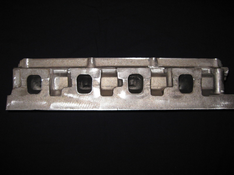 aluminum engine intake manifold with six ports