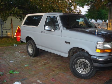 1993 Ford Bronco - This Ford Bronco is parked outside, ready for its next paint job.
