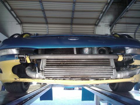 1995 Ford Probe - Front view of a 1995 Ford Probe, modified with an aftermarket intercooler.