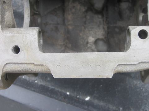 1979 Ford Bronco - A metal component with stamped identification numbers is shown in detail.