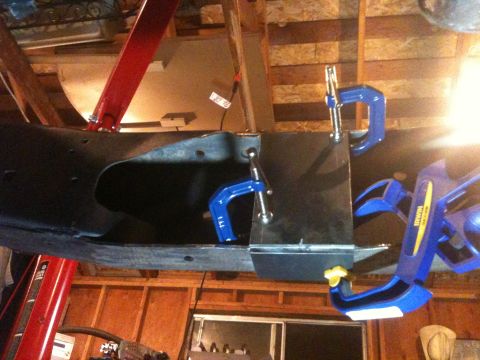 1976 Ford F-100 - mocking up xmember