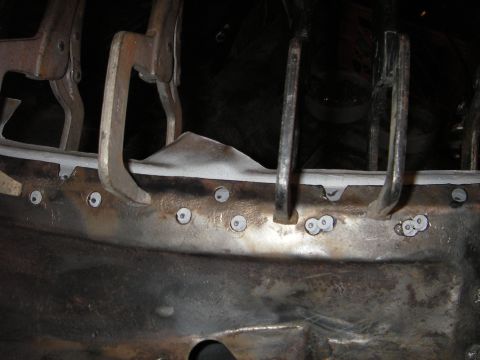1972 Ford Ranchero - top edge of cowl cover clamped in place