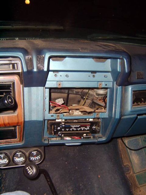 1982 Ford Bronco - thieves are not cool!! they rip out your stereo and leave this for you.