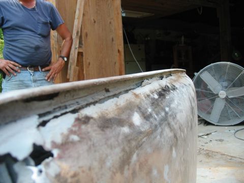 1969 Ford Bronco - two days and finally got all that bondo out.