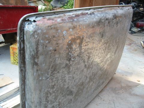 1969 Ford Bronco - these two areas are the worst, brother came over and helped with the cutting bending of the replacement metal to be installed/ welded in.