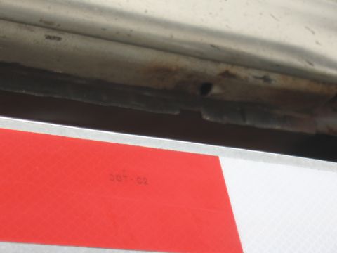 1968 Shelby GT500 - Undercarriage detail with a red sticker containing part information.