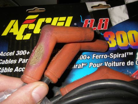 1990 Ford Bronco - Accel 300+ Ferro-Spiral spark plug wires are shown in their packaging.