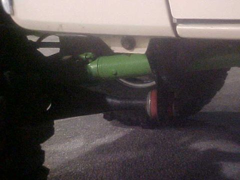 1996 Ford Bronco - green driveshaft
