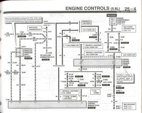 1996 Ford Bronco - 5.8 Engine Controls - 4