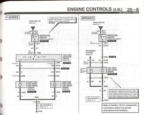 1996 Ford Bronco - 5.8 Engine Controls - 6