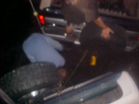 1996 Ford Bronco - Spare tire is visible in the cargo area of the vehicle.