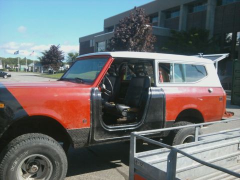 1978 International Scout II - This 1978 International Scout II is shown with its doors off and a trailer attached.