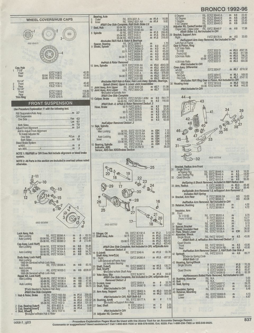 front suspension, PAGE 837