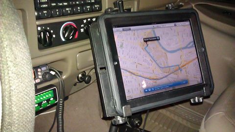 2000 Ford Excursion - Laptop/iPad mount for mapping flooded streets, damaged buildings, etc.