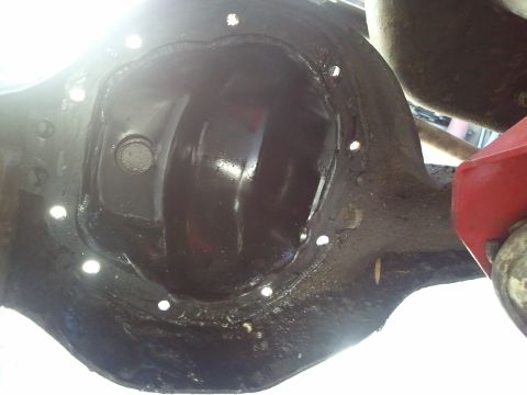 1982 Ford Bronco - Close-up view of an open differential housing, likely during a gear installation or maintenance procedure.