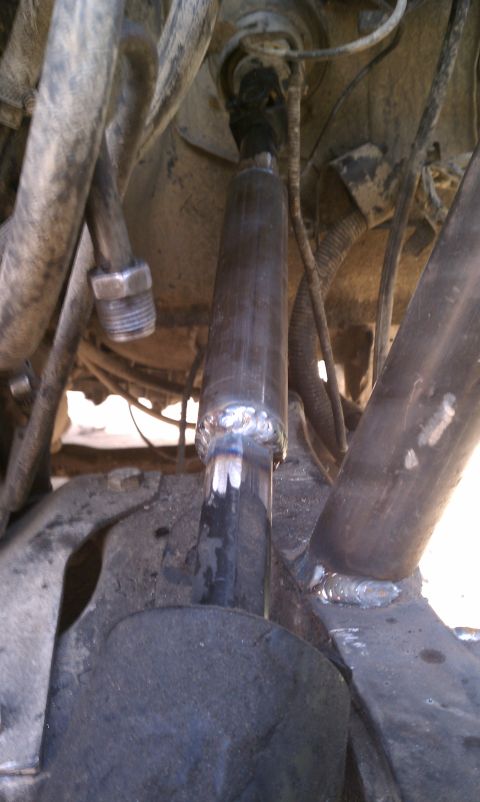 1990 Ford Bronco - This image shows a close-up of a driveshaft with a visible weld, indicating a repair or modification.