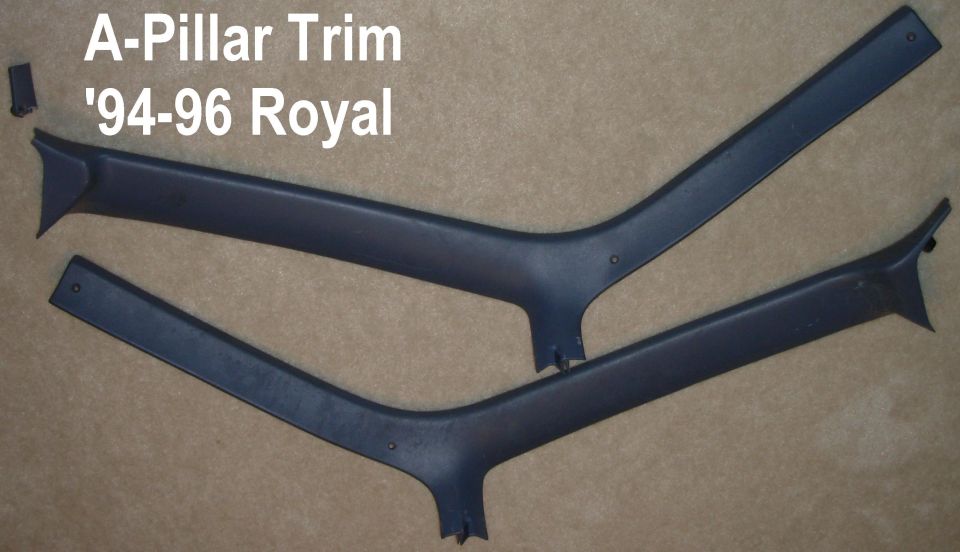 Lapis/Royal Blue '94-96 A-Pillar Covers

Note damaged L lower screw hole.