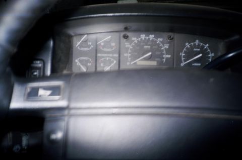 1994 Ford Bronco - Dashboard gauges of a 1994 Ford Bronco, including speedometer and tachometer.