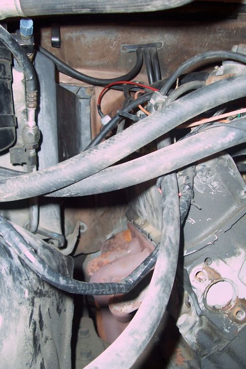 1988 Ford Bronco - Close-up view of engine components, including hoses and exhaust manifold, with a Supermotors.net watermark.