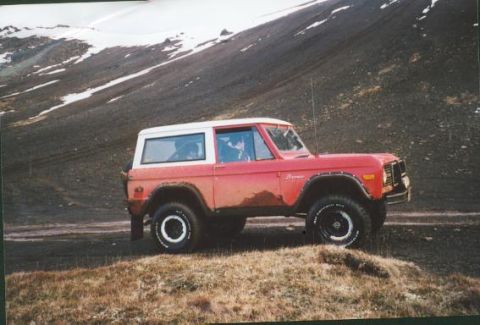 1974 Ford Bronco - This 1974 Ford Bronco is seen in a , snowy landscape, likely in Iceland.