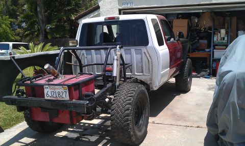 1992 Ford Ranger - Custom 1992 Ford Ranger build with extended fuel tank and off-road modifications.