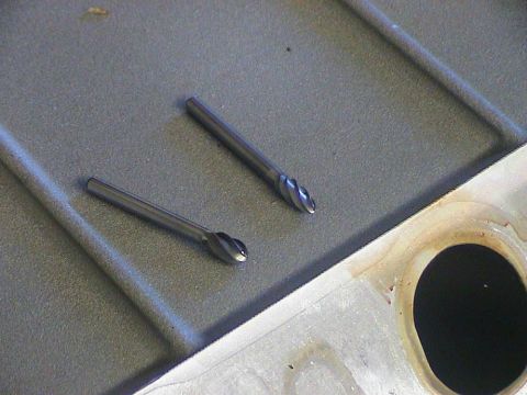 1979 Ford Bronco - Aluminum cutting Bur will be port matching the intake to new heads