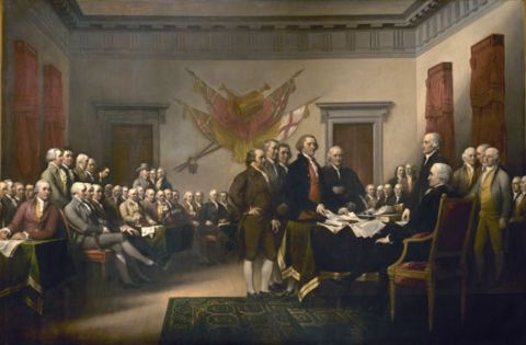 1991 Ford LTD Crown Victoria - Painting depicting a historical gathering of men in a formal room.