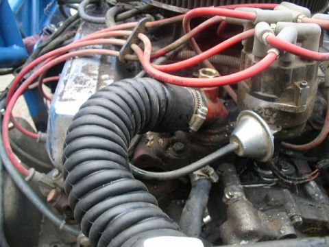 1979 Ford Bronco - new shorter hose for the top