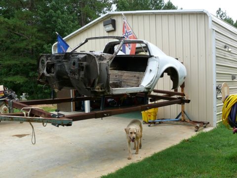 1976 Chevrolet Corvette - This Chevrolet Corvette body is missing its engine, interior, and most other components.