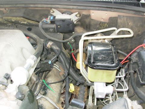1997 Chevrolet Silverado 3500 - The big wires for the power inverter come through a stock firewall plug. The ground goes to the L battery ground bolt on the intake, and th…