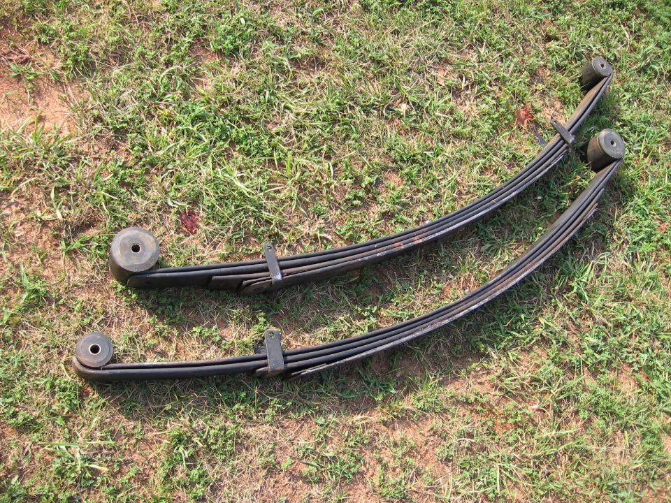 two leaf springs on grass