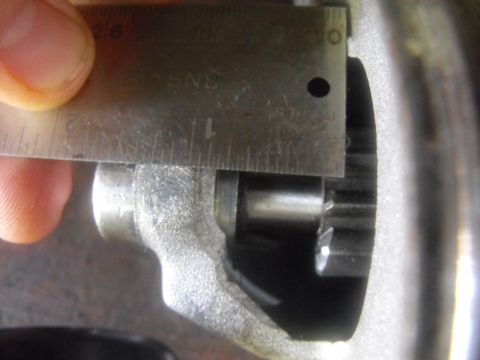 1986 Ford Bronco - The starter wasn't engaging the ring gear teeth. You can see the distance from the housing to the end of the shaft is just .6375 inches or…