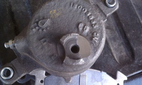 1978 Ford Bronco - This is a close-up view of a brake caliper, a crucial component of a vehicle's braking system.