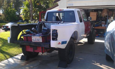 1992 Ford Ranger - This 1992 Ford Ranger is undergoing custom modifications, a roll cage and a partially completed body.