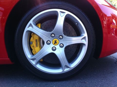 2010 Ford Falcon - Ferrari wheel and yellow brake caliper detail.