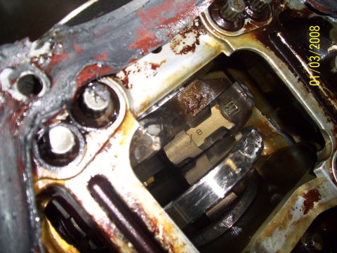 1995 Ford Probe - Close-up view of an engine component, showing internal workings and a date stamp of 01/03/2008.