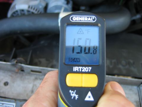 1992 Ford Bronco - temp of the upper radiator hose