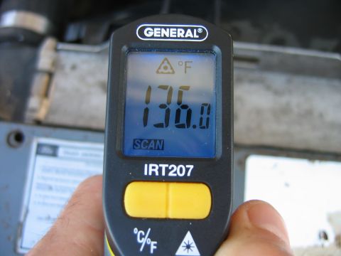 1992 Ford Bronco - temp of the top of the radiator passenger side