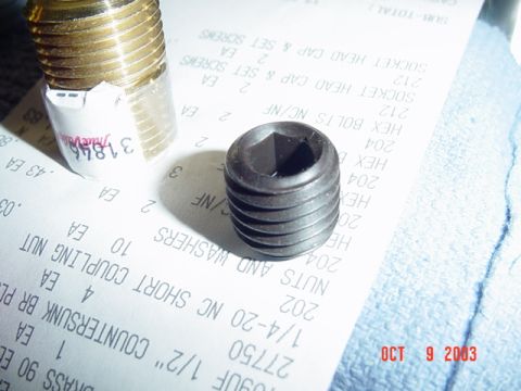 1989 Ford Bronco - 5/8" plug for the thermactor ports