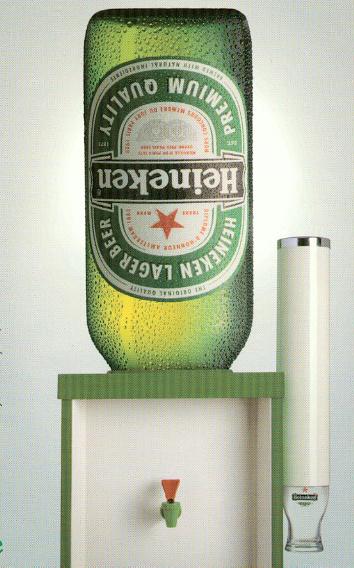 1992 Ford Bronco - A Heineken beer bottle sits atop a dispenser, ready to serve a cold beverage.